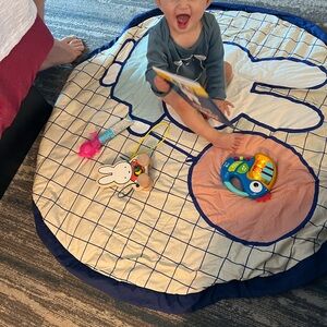 Miffy 2in1 MAT and BAG , cute, soft,double sides, pull and tie BAG